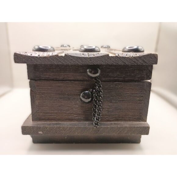 Vintage MCM 1950s Japanese Wood Chest Felt Lined Jewelry WORKING Music Box - Picture 6 of 11